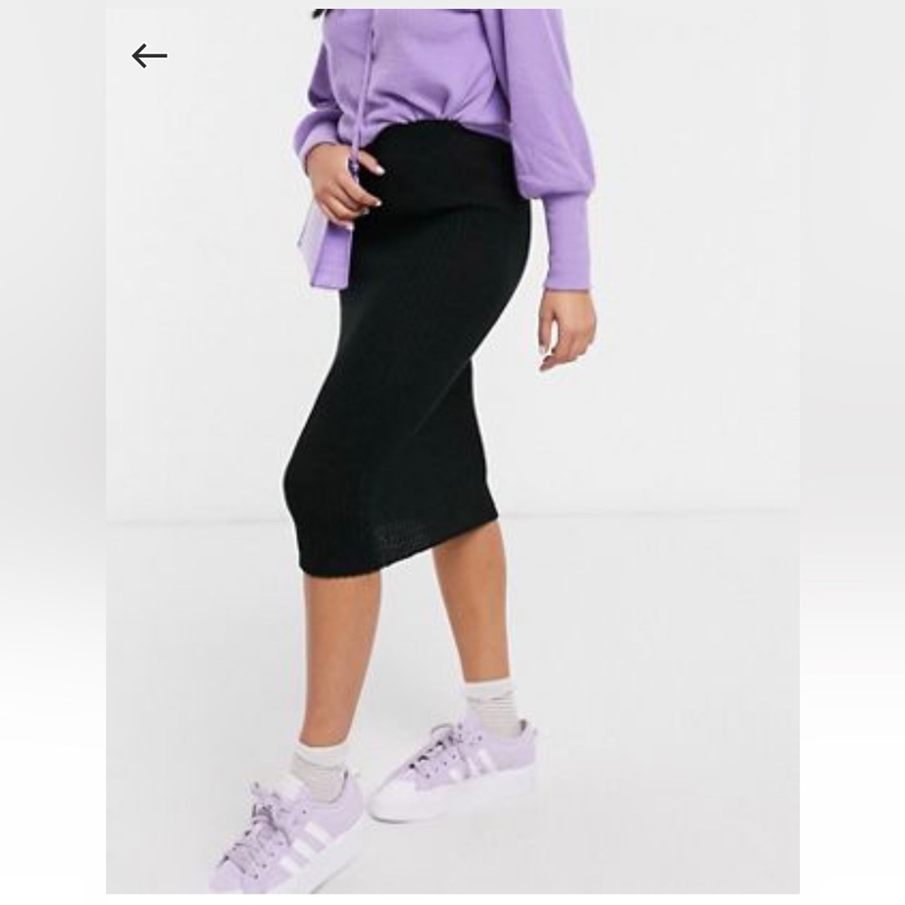 ASOS ribbed knit midi skirt